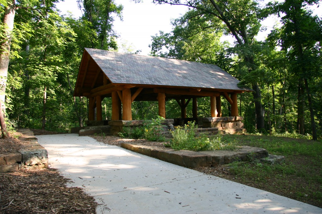 Underwood-Lindsey Pavilion - designed and built by 2014 Arkansas State Living Treasure recipient, master stone mason, Robert Runyon of Winslow, AR